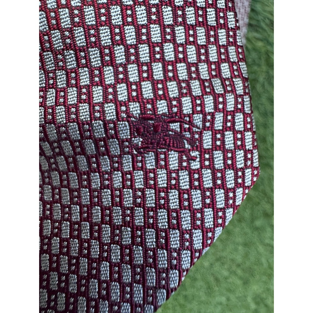 Burberry Made in Italy Men's Dark Red 100% Silk Tie $215